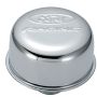 Ford Racing 302-215 Ford Racing Logo Air Breather Cap: Push-In Type Chrome
