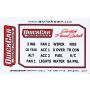 QUICKCAR RACING PRODUCTS QRP50-004 Switch Panel Stickers Small Ignition Panels