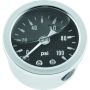 Bikers Choice 496456 0-100 PSI Oil Pressure Gauge Carbon Face Stainless Bezel Liquid Filled Univ Custom