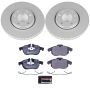 PowerStop ESK985 Genuine Geomet Coated Rotors, ECE-R90 Brake Pads + Hardware Kit