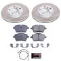 PowerStop SC6665 Semi-Coated Rotor and Low-Dust Ceramic Brake Pad Kit