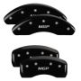 MGP 4 Caliper Covers Engraved Front & Rear MGP Black Finish Silver Characters 2017 Kia Optima