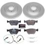 PowerStop ESK928 Genuine Geomet Coated Rotors, ECE-R90 Brake Pads + Hardware Kit