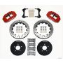 Wilwood 140-9107-DR Narrow Superlite 6R Front Hat Kit 12.88in Drill Red 1994-2004 Mustang