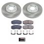 PowerStop SC163 Semi-Coated Rotor and Low-Dust Ceramic Brake Pad Kit
