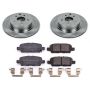 PowerStop KOE8062 OE Stock Replacement Low-Dust Ceramic Brake Pad and Rotor Kit