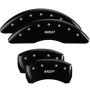 MGP 4 Caliper Covers Engraved Front & Rear MGP Black Finish Silver Char 2018 Volkswagen Atlas