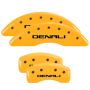 MGP 34001SDNLYL 4 Caliper Covers Engraved Front & Rear Denali Yellow finish black ch