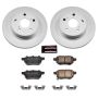 PowerStop CRK6097 Genuine Geomet Coated Rotor and Low-Dust Ceramic Brake Pad Kit