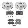 PowerStop KCOE1052A OE Stock Replacement Low-Dust Ceramic Brake Pad, Rotor and Caliper Kit