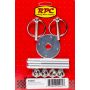 RACING POWER CO-PACKAGED RPCR4046 Alum Hood Pin Kit Anodiz e Silver