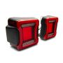Raxiom J164242 07-18 Jeep Wrangler JK Axial Series JL Style LED Tail Lights- BlkHousing- Red Lens