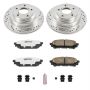PowerStop K447-26 Z26 Street Performance Ceramic Brake Pad and Drilled & Slotted Rotor Kit