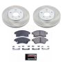 PowerStop SC5550 Semi-Coated Rotor and Low-Dust Ceramic Brake Pad Kit