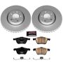 PowerStop CRK3063 Genuine Geomet Coated Rotor and Carbon-Fiber Ceramic Brake Pad Kit