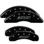 MGP 14241SSS5BK 4 Caliper Covers Engraved Front & Rear Gen 5/SS Black finish silver ch