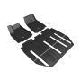 3D Maxpider 17-21 Tesla Model X Folding 7-Seat Elitect 1st 2nd 3rd Row - Floor Mat Set (Black)