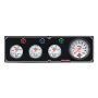 QUICKCAR RACING PRODUCTS QRP61-67423 3-1 Gauge Panel OP/WT/FP w/3-3/8in Tach Black