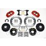 Wilwood 140-9222-R Narrow Superlite 4R Rear P-Brk Kit 12.88in Red Mopar/Dana 2.36in Off w/Snap Ring Brng