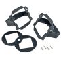 Oracle Jeep JK Fog Light to Cube Light Conversion Mount Brackets (Pair) w/ Bezel