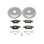 PowerStop ESK4613 Genuine Geomet Coated Rotors, ECE-R90 Brake Pads + Hardware Kit