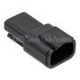 NAMZ MDR-3B Deutsch DTM 3-Position Receptacle w/3 Stamped Terminals & Wedgelock - Black (HD 74103-98BK)