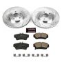 PowerStop K1704 Z23 Daily Driver Carbon-Fiber Ceramic Brake Pad and Drilled & Slotted Rotor Kit