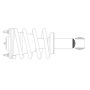 GSP 882789 Subaru Suspension Strut and Coil Spring Assembly  - Rear