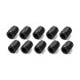 FRAGOLA FRG481803-BL-10 #3 Aluminum Tube  Nuts (10pk) Black