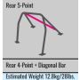 Cusco 322 261 D Roll Cage Diagonal Kit Chro-moly 5 Points for DC5 Integra