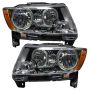 Oracle Lighting 7070-335 2011-2013 Jeep Grand Cherokee Non-HID Assembled LED Halo Headlights - (Chrome)