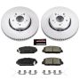 PowerStop CRK6940 Genuine Geomet Coated Rotor and Low-Dust Ceramic Brake Pad Kit