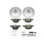 PowerStop ESK5720 Genuine Geomet Coated Rotors, ECE-R90 Brake Pads + Hardware Kit