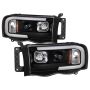 SPYDER 5084606 Light Bar Projector Headlights - Black