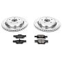 PowerStop K5953 Z23 Daily Driver Carbon-Fiber Ceramic Brake Pad and Drilled & Slotted Rotor Kit