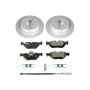PowerStop ESK5980 Genuine Geomet Coated Rotors, ECE-R90 Brake Pads + Hardware Kit