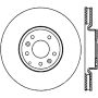Stoptech 126.45071CSL Power Slot 2003+ Mazda RX8 Slotted CRYO Left Front Rotor - SPORT SUSPENSION ONLY