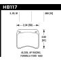 Hawk Performance HB117E.380 Blue 9012 Disc Brake Pad