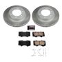 PowerStop SC137 Semi-Coated Rotor and Low-Dust Ceramic Brake Pad Kit