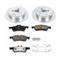 PowerStop K6280 Z23 Daily Driver Carbon-Fiber Ceramic Brake Pad and Drilled & Slotted Rotor Kit