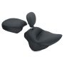 Mustang Motorcycle 79742 Mustang 11-13 Harley Blackline,12-17 Slim/Slim S Wide Touring Solo Seat w/Driver Backrest - Black