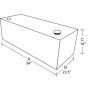Tradesman 3198 Aluminum Rectangular Liquid Storage Tank (98 Gallon Capacity) - Brite