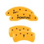 MGP 4 Caliper Covers Engraved Front Pontiac Rear Arrow Yellow Finish Black Char 2006 Pontiac G6