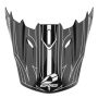 EVS H16T5P-VSMBKW T5 Pinner Visor - Matte Black/White