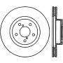 StopTech Power Slot 13 BRZ/90-05 Legacy Sedan / 05-06 Saab 9-2X Front Left Slotted CRYO-STOP Rotor