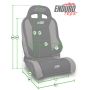 PRP Seats A89010-C38-54 PRP Jeep Wrangler Enduro Elite Reclining Seat - Grey
