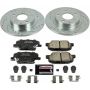PowerStop K6969 Z23 Daily Driver Carbon-Fiber Ceramic Brake Pad and Drilled & Slotted Rotor Kit