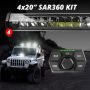 XKGLOW XK-SAR360-1111 XK Glow SAR360 Light Bar Kit Emergency Search and Rescue Light System (4) 20In