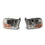 Raxiom R118018 09-18 Dodge RAM 1500 Axial OEM Rep Headlights w/ Single Bulb- Chrome Housing (Clear Lens)
