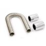 RACING POWER CO-PACKAGED RPCR7302 12in Stainless Hose Kit w/Chrome ends